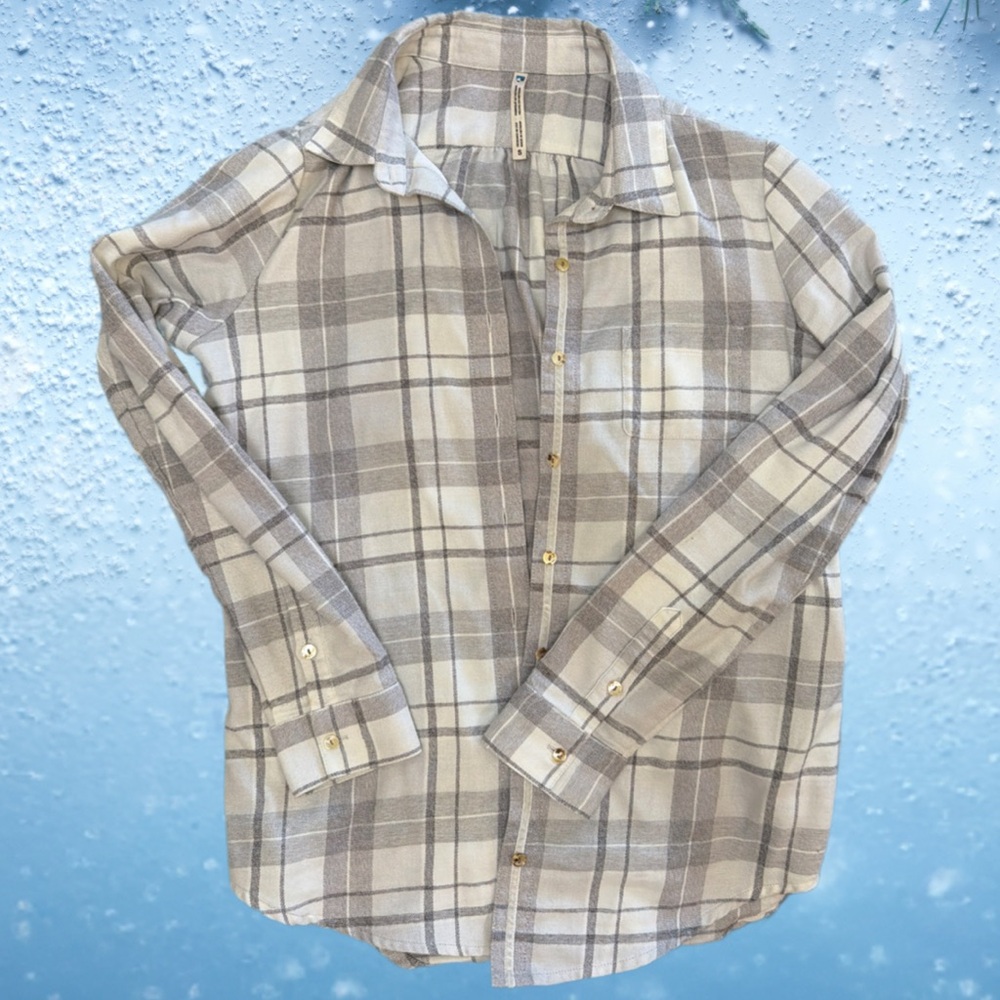 Kuhl Women’s Plaid Shirt - Gray and White